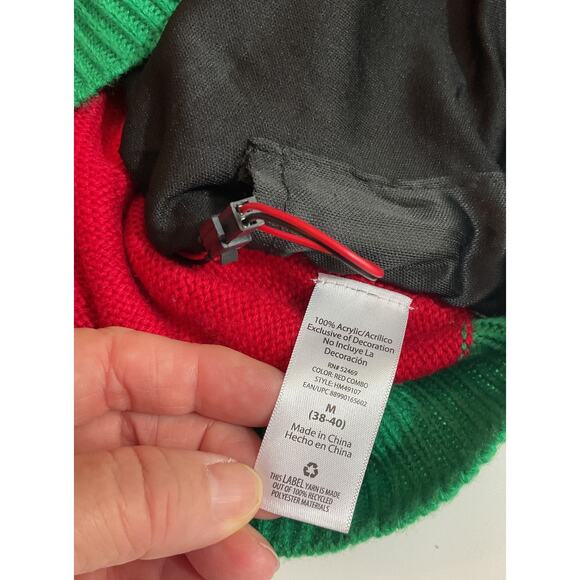 Holiday Time Ugly Christmas Sweater Lights Up Unisex M (38/40)Cow Sweater - Picture 6 of 7